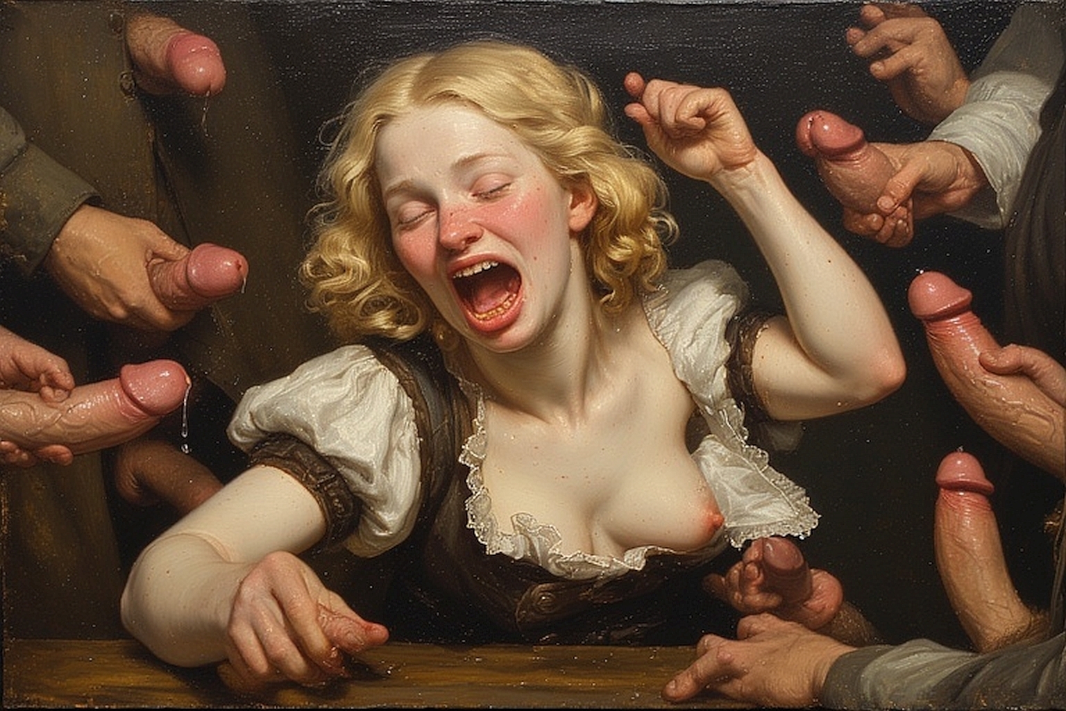 Young slut waitress. Flemish school — 13