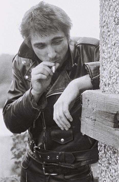 Black leather motorcycle smoke — 19