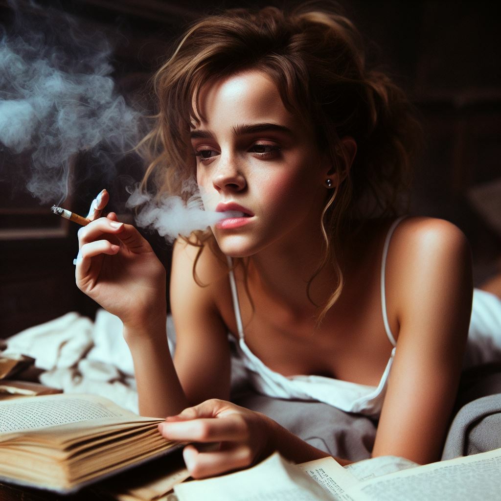 Emma Watson - Hermione - Smoking Fetish AI Art — 15