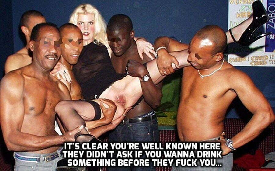 Sucking blonde mature slut whore Coco Interracial — 8